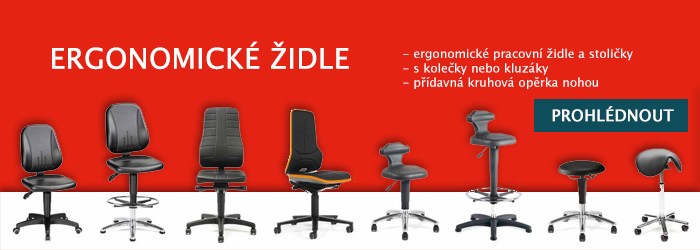 Ergonomické průmyslové a kancelářské židle