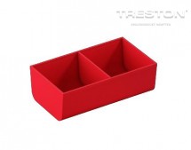 Zásobník s děličem pro perfované panely, 149x85x48, červený, 851843-00