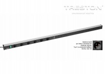 Kabelový kanál 1400, 6 zásuvek, 2 USB, vypínač TPR14-001