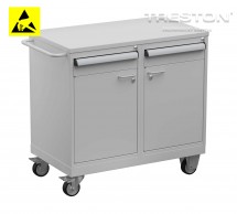 Vozík na nářadí Tool Trolley 2, ocelová deska, ESD, TWIN45-202-49