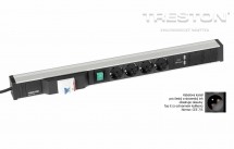 Kabelový kanál 683, 4 zásuvky, 2 USB, fcp, vypínač, TPR7-008