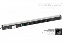 Kabelový kanál 836, 6 zásuvek, 2 USB, fcp, vypínač, TPR9-010-FR