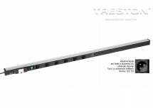 Kabelový kanál 1400, 6 zásuvek, 2 USB, fcp, vypínač, TPR17-010-FR
