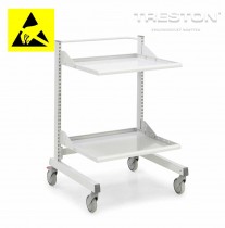 Průmyslový vozík Treston Multi Trolley M900 ESD, nízký, 2 police, TMTL9-001-49