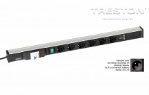 Kabelový kanál 836, 6 zásuvek, 2 USB, fcp, vypínač TPR9-010