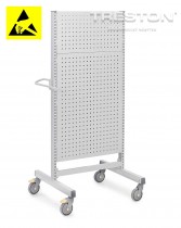 Průmyslový vozík Treston Multi Trolley M750 ESD, vysoký, perf. panely, TMTH7-005-49