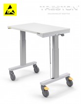 Vozík SAPEL s elektricky nastavitelnou výškou, 500x750mm, 2 nohy, ESD, SAPEL50752L-49