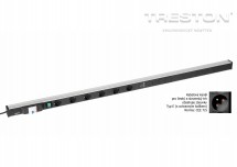 Kabelový kanál 1700, 6 zásuvek, 2 USB, fcp, vypínač TPR17-010