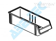Stohovací zásobník 1950-1, 500 x 186 x 182 mm, transparentní