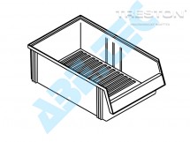 Stohovací zásobník 3040-5, 400 x 310 x 156 mm, červený