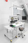 Vozík SAPEL s elektricky nastavitelnou výškou, 500x750mm, 2 nohy, ESD, SAPEL50752L-49