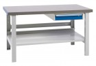Spodní police pro stoly Workshop 2000, nastavitelné nohy, 1870x648mm, 92449013
