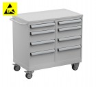 Treston - Vozík na nářadí Tool Trolley 3, ocelová deska, ESD, TWIN45-203-49