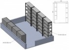 Příklad využití ocelových polic a skříní Treston pro vytvoření skladových prostor.